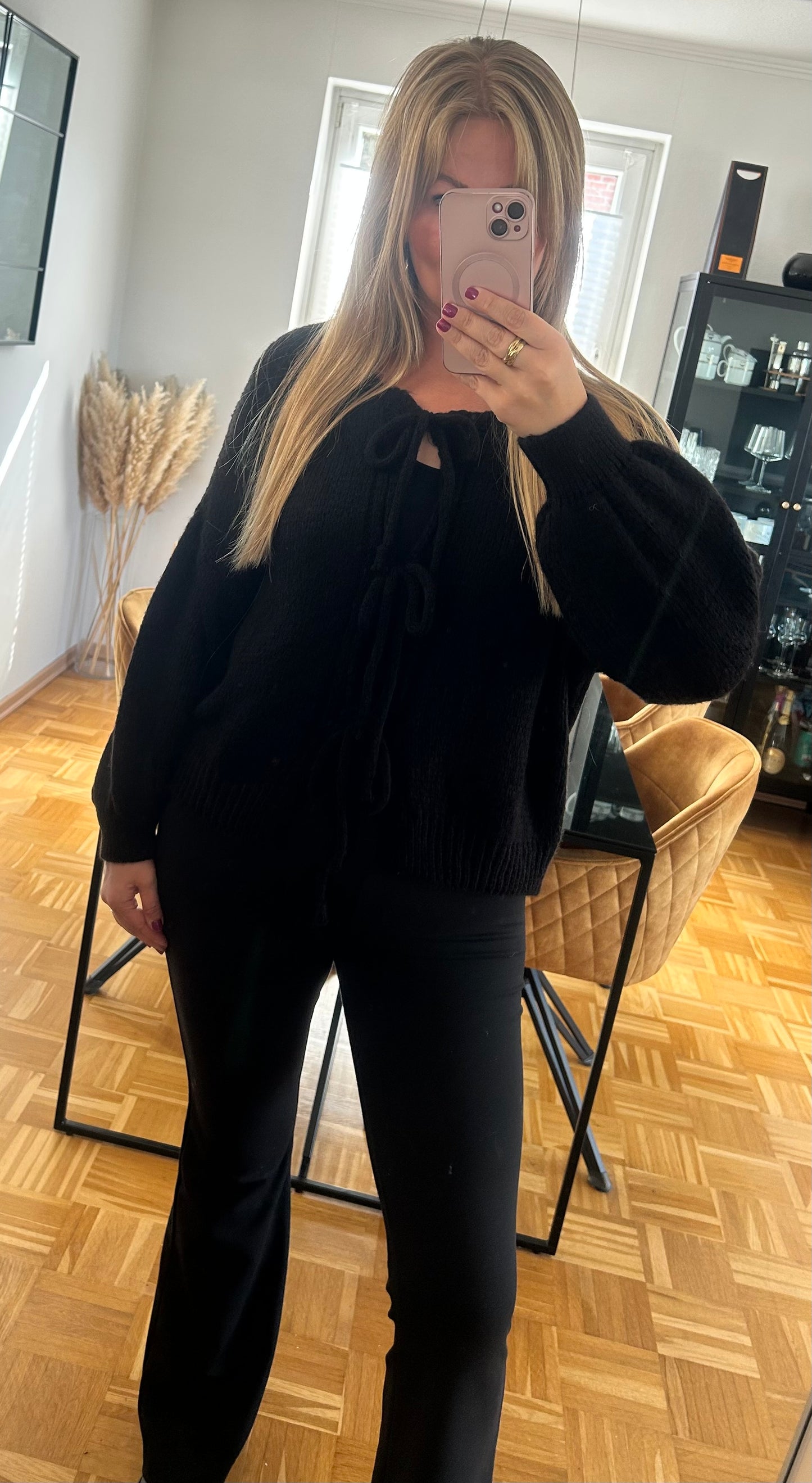 Strickjacke Schleife