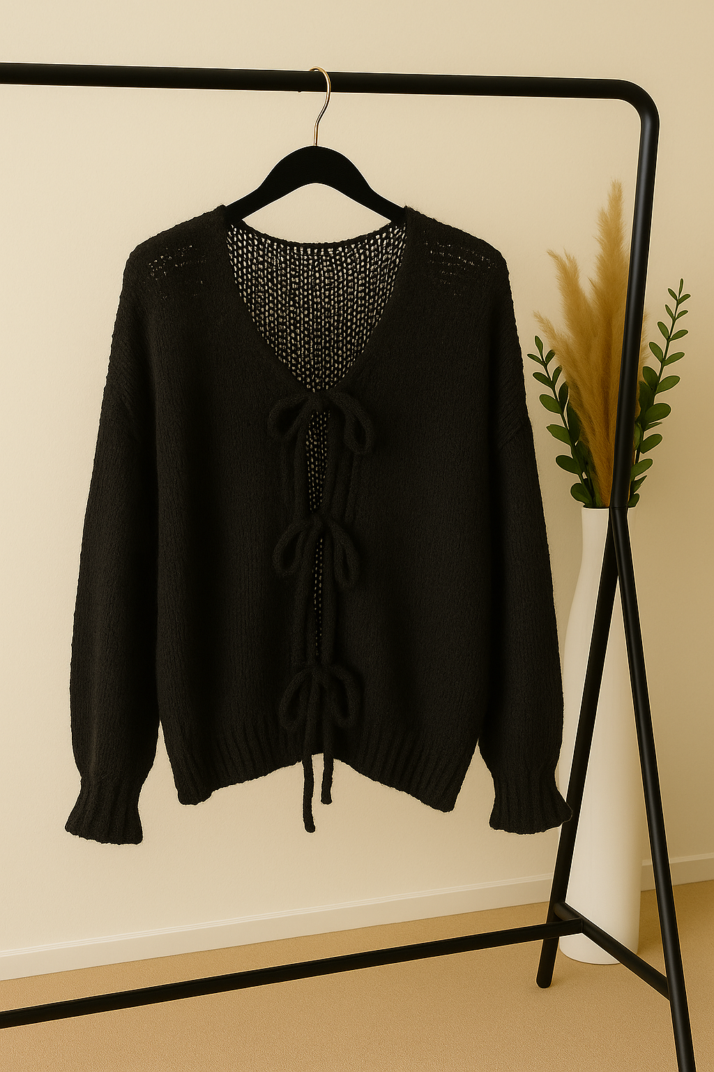 Strickjacke Schleife