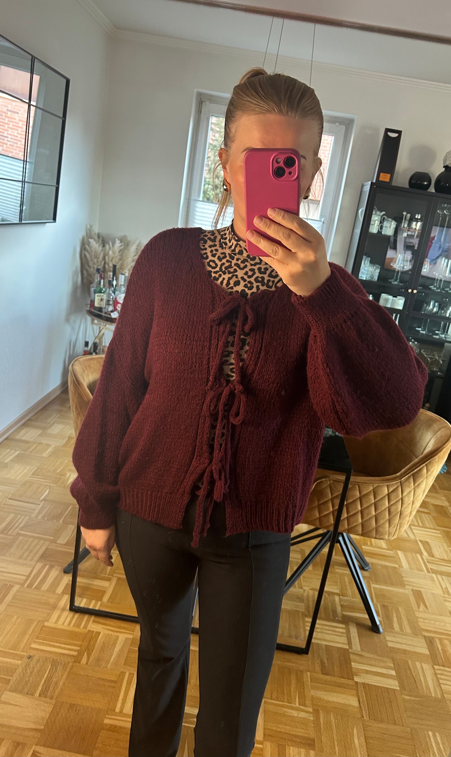 Strickjacke Schleife