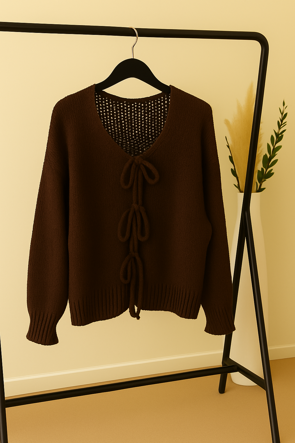 Strickjacke Schleife