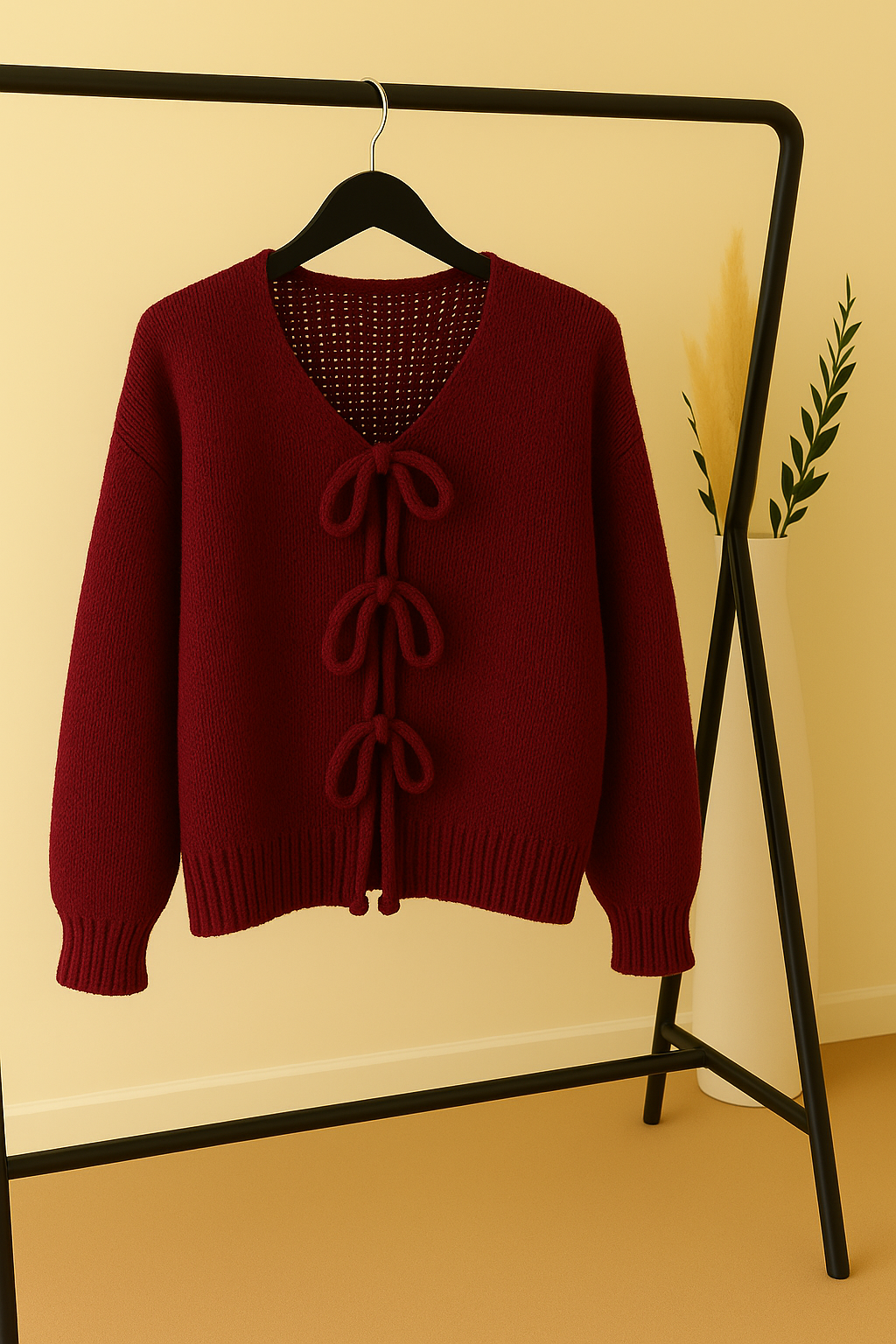 Strickjacke Schleife